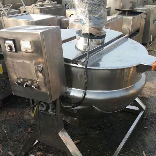 二手固定式搅拌夹层锅 不锈钢蒸汽加热可倾式蒸煮夹层锅