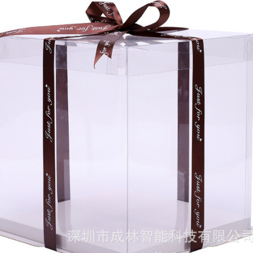 深圳厂家直销 PET塑料透明蛋糕盒全自动胶盒粘盒机