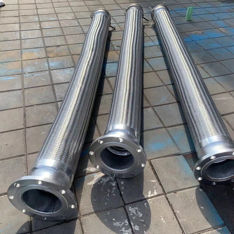 水泥罐车空压机专用不锈钢金属软管 快接法兰连接