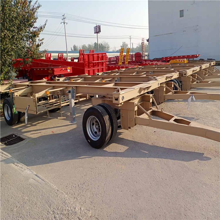 全挂车平板拖车底盘厂家长度6米8米10米11米可选