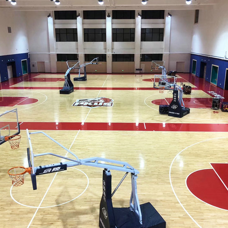 篮球馆运动木地板 施工体育地板的厂家 室内体育场馆运动木地板