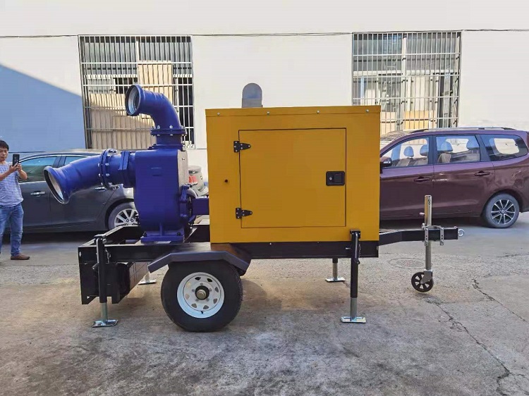 大流量防汛泵柴油移动泵车应急抽水自吸式300立方强排涝泵