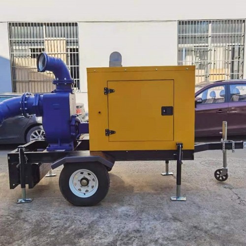 大流量防汛泵柴油移动泵车应急抽水自吸式300立方强排涝泵