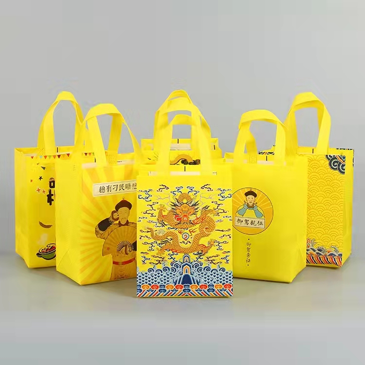无纺布外卖袋现货手提购物LOGO印刷覆膜定制保温立体袋