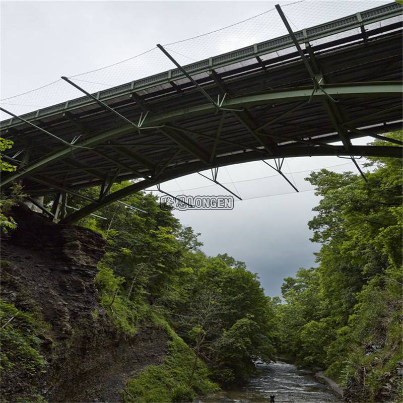 桥梁防坠网 景观吊桥安全防护网 304不锈钢绳网