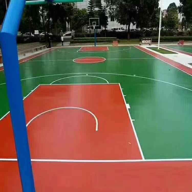 豪玉体育 塑胶球场 硅PU球场 环保耐磨 塑胶球场施工