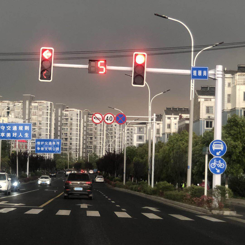 交通信号灯杆成套红路灯系统 道路监控杆测速杆