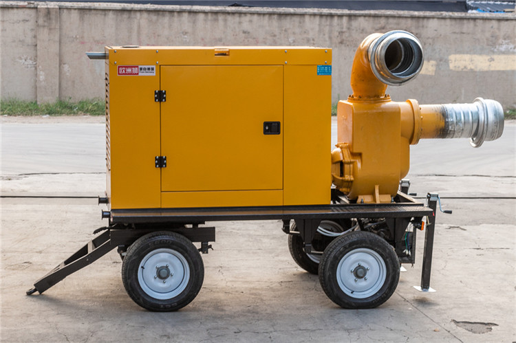欧洲狮动力1500方柴油水泵 移动方便 可牵引扬程远