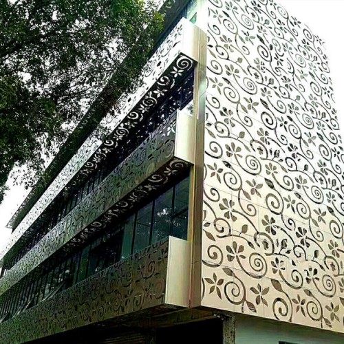 雕花铝单板吊顶外墙镂空铝板装饰木纹铝合金板