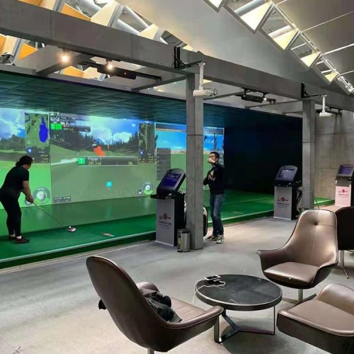 鸣时达室内模拟球场实地勘测 韩国进口赛事级高尔夫虚拟设备